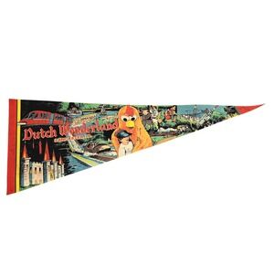 Vintage Dutch Wonderland Felt Pennant Souvenir Flag Lancaster PA Home Wall Decor
